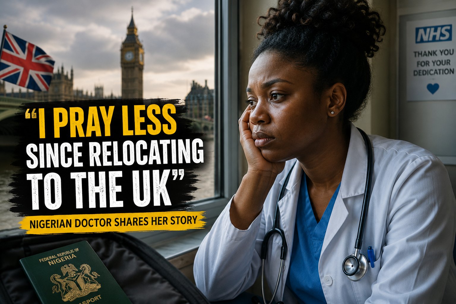 “Nigerian female doctor in the UK reflecting on life after leaving Nigeria”