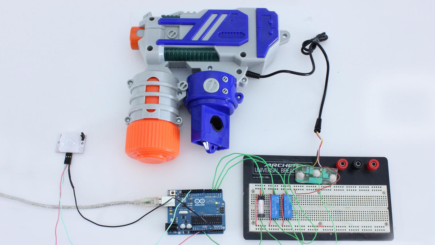 DIY AI-powered water gun turret that uses computer vision to detect pigeons and spray water to keep them away from a balcony.